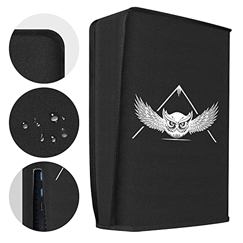 Funda Antipolvo para PS5,Funda Protectora para Sony Playstation 5,Antiarañazos Impermeable a Prueba de Polvo,Accesorios PS5 (Búho Negro)