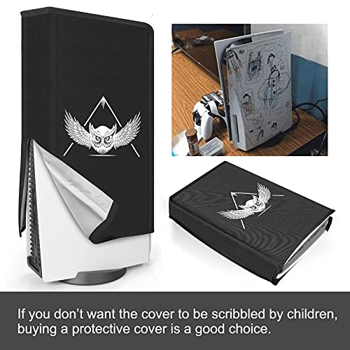 Funda Antipolvo para PS5,Funda Protectora para Sony Playstation 5,Antiarañazos Impermeable a Prueba de Polvo,Accesorios PS5 (Búho Negro)