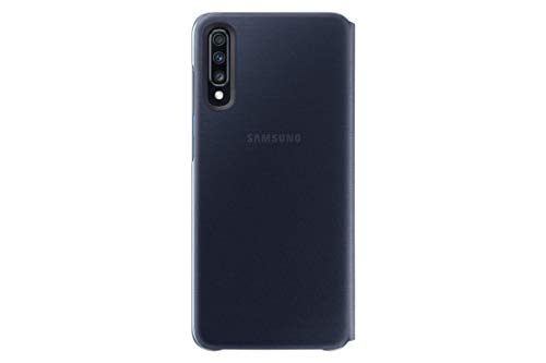 Funda billetera Samsung para Samsung Galaxy A70, Funda protectora plegable con funda para smartphone - Duradera con ranura para tarjeta para guardar sus tarjetas de crédito - Negro