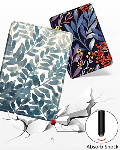 Funda Kindle Paperwhite 2012/2013/2015 Cuero Flip Silicona Carcasa Gato Flores Abstracto Pintura al óleo Patrón Estuche Auto Despertar o Dormir PU Magnética Caja para Paperwhite 1 2 3 (8)
