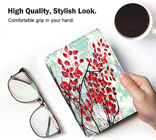 Funda Kindle Paperwhite 2012/2013/2015 Flip Carcasa Ultra Delgado PU + PC Magnética Flor Melocotón Patrón Estuche Automático Despertar o Dormir Función Cuero Caja para Kindle Paperwhite 1 2 3 (2)