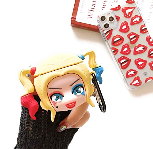 Funda para Air Pods: Harley Quinn de silicona a prueba de golpes y funda Fashion para AirPods (AirPods 1 y 2) (Harley Quinn)