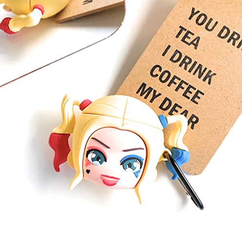 Funda para Air Pods: Harley Quinn de silicona a prueba de golpes y funda Fashion para AirPods (AirPods 1 y 2) (Harley Quinn)