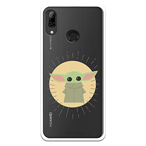 Funda para Huawei P Smart 2019-Huawei Honor 10 Lite Oficial de The Mandalorian Baby Yoda Siluetas para Proteger tu móvil. Carcasa para Huawei de Silicona Flexible con Licencia Oficial de Star Wars.