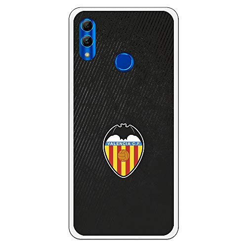 Funda para Huawei P Smart 2019-Huawei Honor 10 Lite Oficial del Valencia Franjas Negras para Proteger tu móvil. Carcasa para Huawei de Silicona Flexible con Licencia Oficial del Valencia CF.