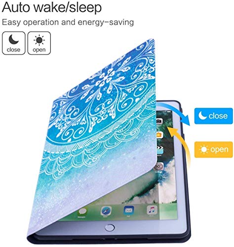 Funda para iPad (24.638, modelo 2018/2017, 6.a / 5.a generación) Funda inteligente ultradelgada y ligera, fútbol, ​​tácticas de estrategia para el campo de juego Zona final Touchdown Sports Compe, fun