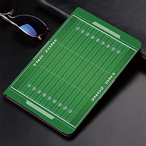 Funda para iPad (24.638, modelo 2018/2017, 6.a / 5.a generación) Funda inteligente ultradelgada y ligera, fútbol, ​​tácticas de estrategia para el campo de juego Zona final Touchdown Sports Compe, fun