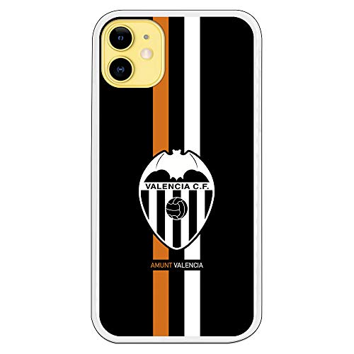 Funda para iPhone 11 del Valencia para Proteger tu móvil. Carcasa para Apple de Silicona Flexible con Licencia Oficial de Valencia CF.