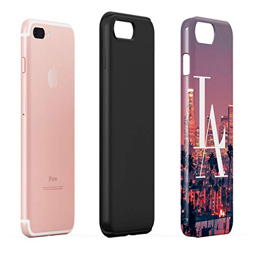 Funda Para iPhone 7 Plus & 8 Plus Los Angeles LA City Of Sins Sunset Summer Paradise City California Resistente a los Golpes, Carcasa Dura de PC de 2 Capas + Funda Protectora de Diseño Híbrido de TPU