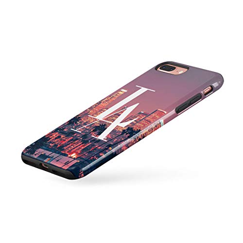 Funda Para iPhone 7 Plus & 8 Plus Los Angeles LA City Of Sins Sunset Summer Paradise City California Resistente a los Golpes, Carcasa Dura de PC de 2 Capas + Funda Protectora de Diseño Híbrido de TPU