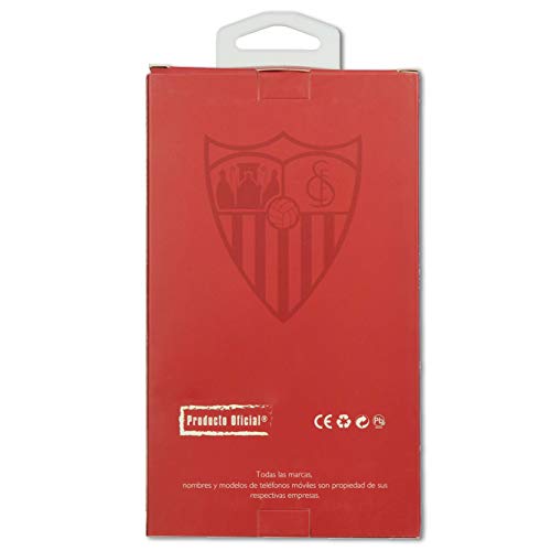 Funda para Samsung Galaxy Note 10 Oficial del Sevilla FC Ondas Rojas Transparente para Proteger tu móvil. Carcasa para Samsung de Silicona Flexible con Licencia Oficial de Sevilla FC.
