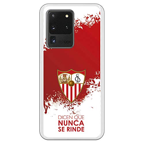Funda para Samsung Galaxy S20 Ultra Oficial del Sevilla FC Sevilla Dicen Que Nunca se Rinde para Proteger tu móvil. Carcasa para Samsung de Silicona Flexible con Licencia Oficial del Sevilla FC.