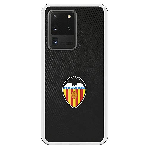 Funda para Samsung Galaxy S20 Ultra Oficial del Valencia CF Valencia Franjas Negras para Proteger tu móvil. Carcasa para Samsung de Silicona Flexible con Licencia Oficial del Valencia CF.