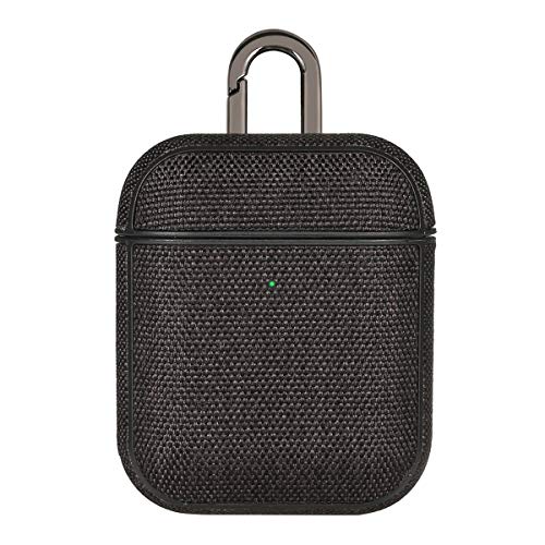 Funda Protectora AirPods 2/1 Silicona Tela Funda,Estuche de Silicona AirPods Pro con LED Frontal Visible Suave Case Resistente Anti-Polvo