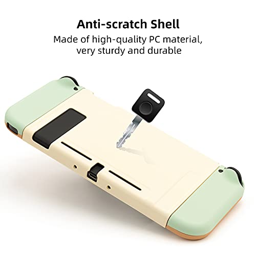 Funda Protectora GeekShare Funda Delgada para Nintendo Switch y Joy con - Absorción de Golpes y antiarañazos (marrón Verde)
