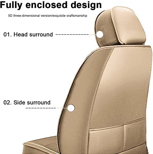 Fundas Asientos Coche Universales para Skoda Enyaq iV/Kamiq/Fabia/Octavia/Superb/Yeti, Cuero Impermeable Coche de Confort Funda Asiento, Leather Car Seat Covers Full Set, Compatible con Airbags