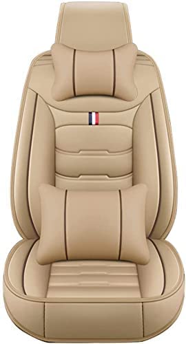 Fundas Asientos Coche Universales para Skoda Enyaq iV/Kamiq/Fabia/Octavia/Superb/Yeti, Cuero Impermeable Coche de Confort Funda Asiento, Leather Car Seat Covers Full Set, Compatible con Airbags