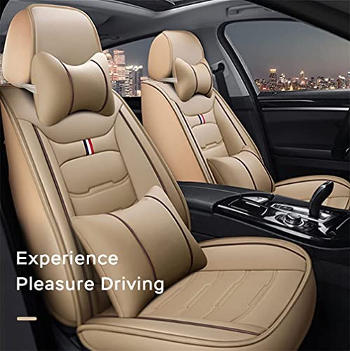 Fundas Asientos Coche Universales para Skoda Enyaq iV/Kamiq/Fabia/Octavia/Superb/Yeti, Cuero Impermeable Coche de Confort Funda Asiento, Leather Car Seat Covers Full Set, Compatible con Airbags