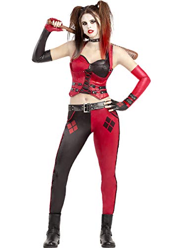 Funidelia | Disfraz de Harley Quinn - Arkham City Oficial para Mujer Talla M ▶ Superhéroes, DC Comics, Suicide Squad, Villanos - Color: Negro - Licencia: 100% Oficial