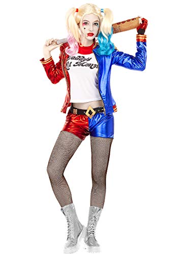 Funidelia | Disfraz de Harley Quinn - Escuadrón Suicida Oficial para Mujer Talla S ▶ Superhéroes, DC Comics, Suicide Squad, Villanos - Color: Azul - Licencia: 100% Oficial