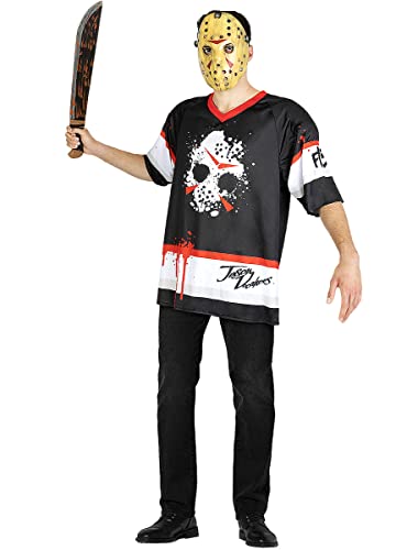 Funidelia | Disfraz de Jason Viernes 13 Hockey Oficial para Hombre Talla XXL ▶ Friday The 13th, Películas de Miedo, Terror - Color: Negro - Licencia: 100% Oficial
