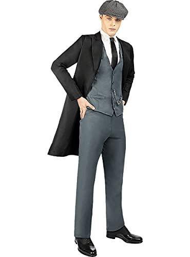 Funidelia | Disfraz de Tommy Shelby - Peaky Blinders para Hombre Talla XL ▶ Años 20, Películas & Series, Gangster - Color: Negro - Divertidos Disfraces y complementos