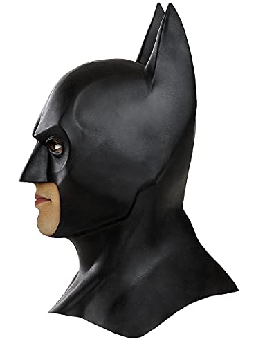 Funidelia | Máscara Batman de látex - El Caballero Oscuro Oficial para Hombre ▶ Caballero Oscuro, Superhéroes, DC Comics, Hombre Murciélago - Color: Negro, Accesorio para Disfraz