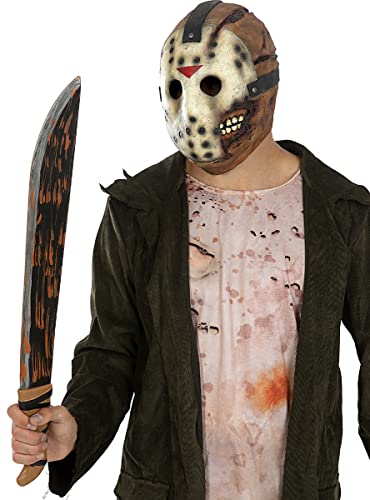 Funidelia | Máscara de Jason Viernes 13 de látex para hombre y mujer ▶ Friday the 13th, Terror - Accesorios para adultos, accesorio para disfraz - Beige