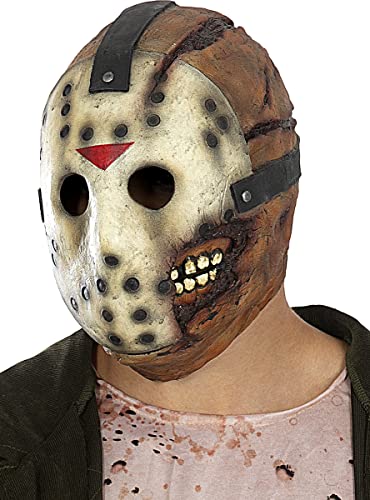 Funidelia | Máscara de Jason Viernes 13 de látex para hombre y mujer ▶ Friday the 13th, Terror - Accesorios para adultos, accesorio para disfraz - Beige