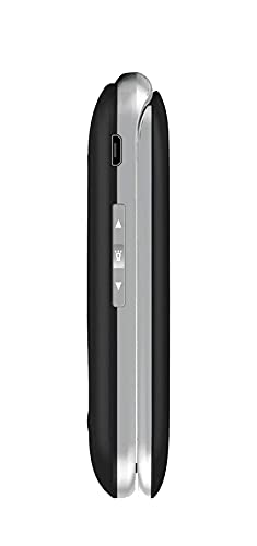Funker C75 EASY COMFORT - Teléfono Móvil con Tapa, Fácil Uso para Personas Mayores con Botón SOS y Base Cargadora, color Negro