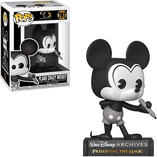 Funko- Pop Disney Archives-Mickey Mouse (B&W) Figura coleccionable, Multicolor (49889)