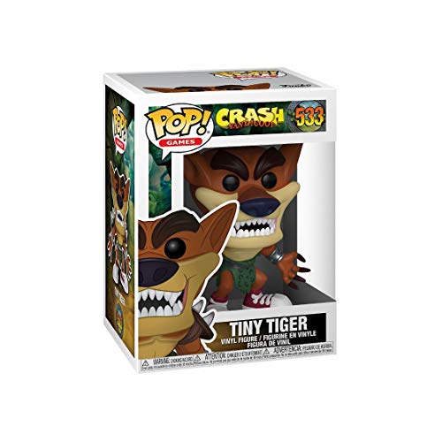 Funko - Pop! Games: Crash Bandicoot - Tiny Tiger Figura De Vinil, Multicolor (43344)