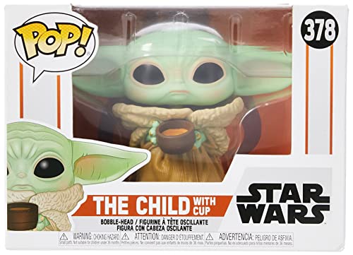 Funko- Pop Star Wars: Mandalorian-The Child w/Cup Figura Coleccionable, Multicolor (49933)