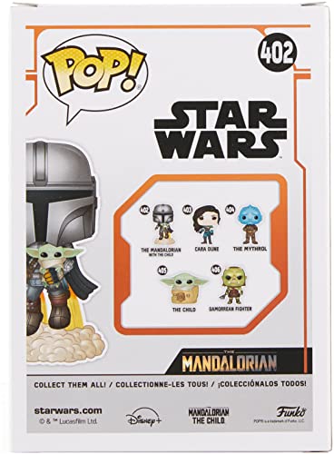 Funko- Pop Star Wars The Mandalorian-Mando Flying w/Jet Pack Figura coleccionable, Multicolor (50959)