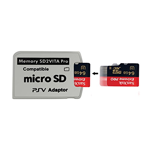 Funturbo Adaptador de tarjeta de memoria SD2Vita 5.0, PS Vita PSVSD Micro SD adaptador PSV 1000/2000 PSTV FW 3.60 HENkaku Enso System