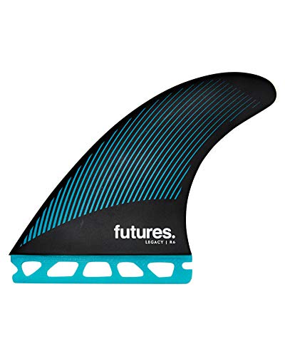 Futures R6 Legacy Thruster - Juego de aletas (color verde azulado/negro)