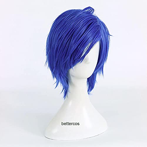 FYBHD Peluca de Cosplay PERSONA3 Shin Megami Tensei Persona 3 Yuki Makoto Yuuki Peluca de Cosplay Peluca Sintética Resistente al Calor Corto + Peluca de Peluca para la Fiesta
