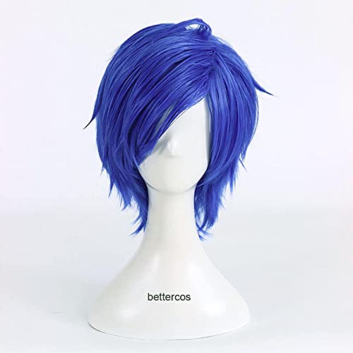 FYBHD Peluca de Cosplay PERSONA3 Shin Megami Tensei Persona 3 Yuki Makoto Yuuki Peluca de Cosplay Peluca Sintética Resistente al Calor Corto + Peluca de Peluca para la Fiesta