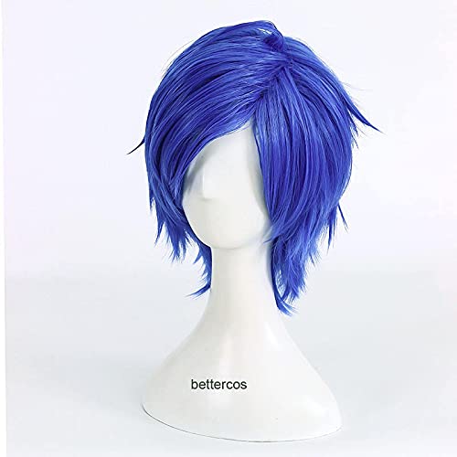 FYBHD Peluca de Cosplay PERSONA3 Shin Megami Tensei Persona 3 Yuki Makoto Yuuki Peluca de Cosplay Peluca Sintética Resistente al Calor Corto + Peluca de Peluca para la Fiesta