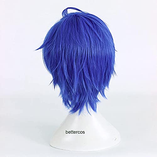 FYBHD Peluca de Cosplay PERSONA3 Shin Megami Tensei Persona 3 Yuki Makoto Yuuki Peluca de Cosplay Peluca Sintética Resistente al Calor Corto + Peluca de Peluca para la Fiesta