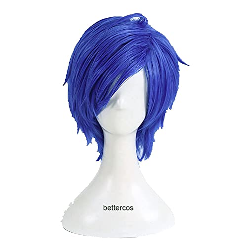 FYBHD Peluca de Cosplay PERSONA3 Shin Megami Tensei Persona 3 Yuki Makoto Yuuki Peluca de Cosplay Peluca Sintética Resistente al Calor Corto + Peluca de Peluca para la Fiesta