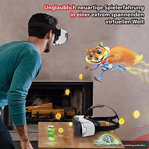 Gafas de realidad virtual 3D, universalmente compatible con todos los teléfonos inteligentes en el tamaño de 4 a 6 pulgadas, por ejemplo, Samsung, iPhone, Google, Huawei y muchos otros