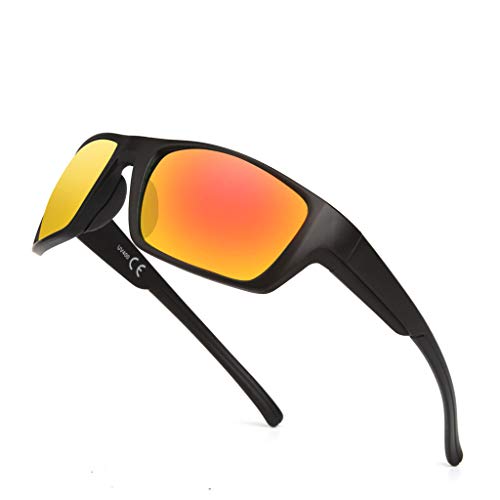 Gafas de sol de Hombres Deportes al aire libre Sunglasses Motocicleta Bicicleta Fashion Sports sunglasses Lentes cuadradas Espejo plano Súper Ligero Marco MMUJERY
