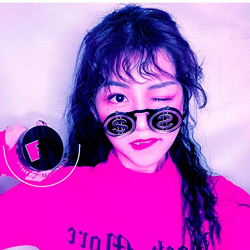 Gafas de sol punk, gafas de sol cibernéticas Black Rim Spider Web Design Steam Flip Flop Adecuado para clubes nocturnos Pop Up Hip Hop Style Accessories Metal Hollow Material Quirky