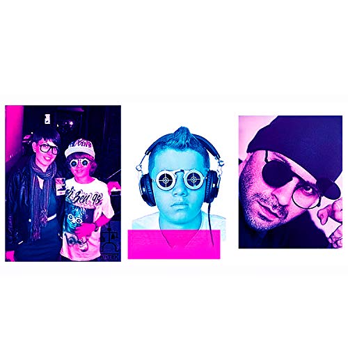 Gafas de sol punk, gafas de sol cibernéticas Black Rim Spider Web Design Steam Flip Flop Adecuado para clubes nocturnos Pop Up Hip Hop Style Accessories Metal Hollow Material Quirky