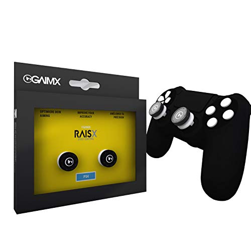 GAIMX RAISX set adaptadores 8 en 1 – Diana Premium para PS4 – prolongación thumbstick con agarre intercambiable – Mejora de puntería hasta 50% en juegos disparos