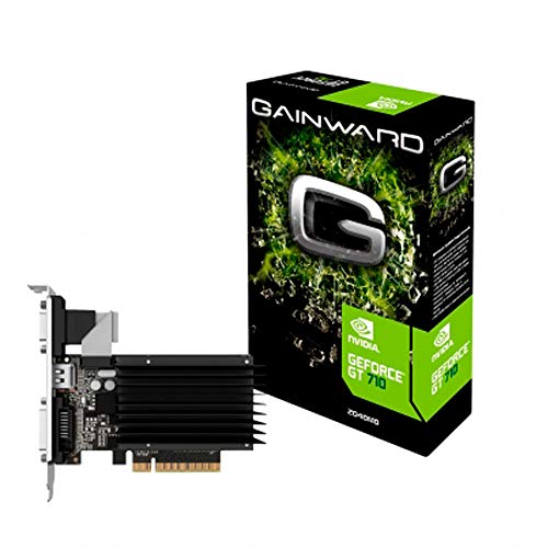 Gainward 426018336-3576 NVIDIA GeForce GT 710 2GB - Tarjeta gráfica (Pasivo, Windows 10 Education, Windows 10 Education x64, Windows 10 Enterprise, Windows 10 Enterprise x64, Wi, NVIDIA, GeForce GT 710, DDR3-SDRAM, PCI Express 2.0)