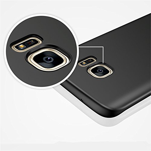 Galaxy S7 Edge Case,Heyqie[Skin Touch Feel] Ultra-Thin Metallic Texture Anti-Fingerprint/Skid/Fade PC Back Protective Phone Cover Case for Samsung Galaxy S7 Edge G9350 - Black