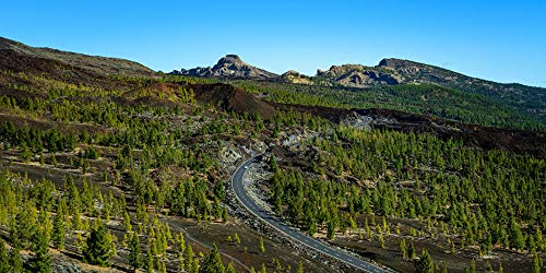 Gama completa de kits de bordado Kits de punto de cruz estampados para principiantes para kit de bordado DIY 11CT 16 × 20 (pulgadas) -España Parque Nacional del Teide, Tenerife Naturaleza