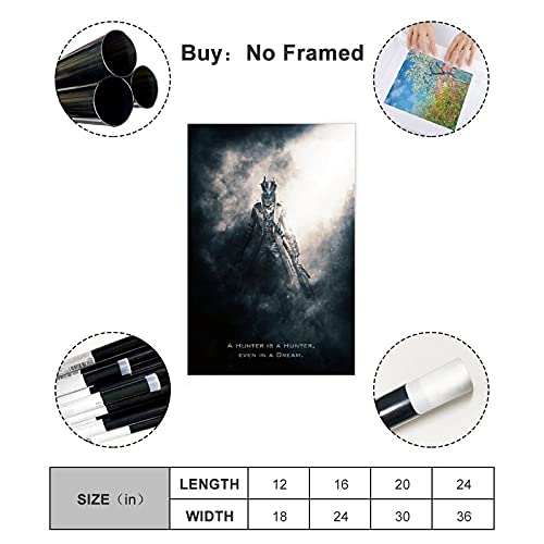 Game Bloodborne Hunter - Póster de lienzo para pared, diseño de cazador de sangre, 30 x 45 cm